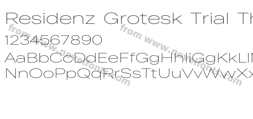 Residenz Grotesk Trial Thin ExtPreview