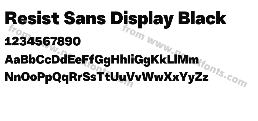 Resist Sans Display BlackPreview
