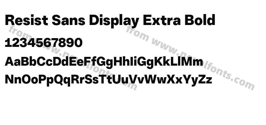 Resist Sans Display Extra BoldPreview