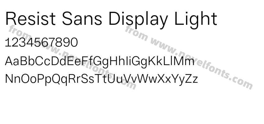 Resist Sans Display LightPreview