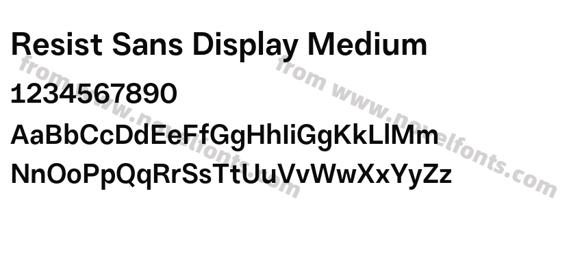 Resist Sans Display MediumPreview