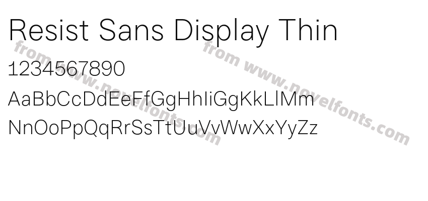 Resist Sans Display ThinPreview