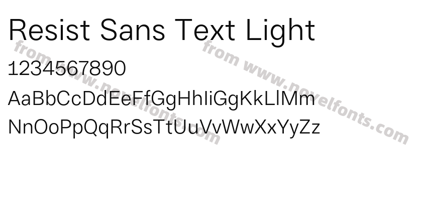 Resist Sans Text LightPreview