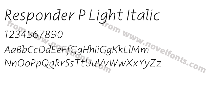 Responder P Light ItalicPreview