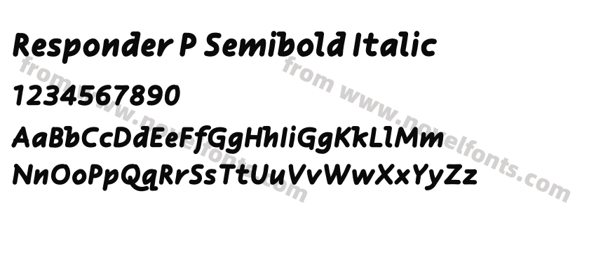 Responder P Semibold ItalicPreview