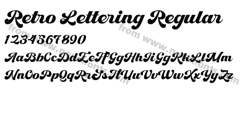 Retro Lettering RegularPreview