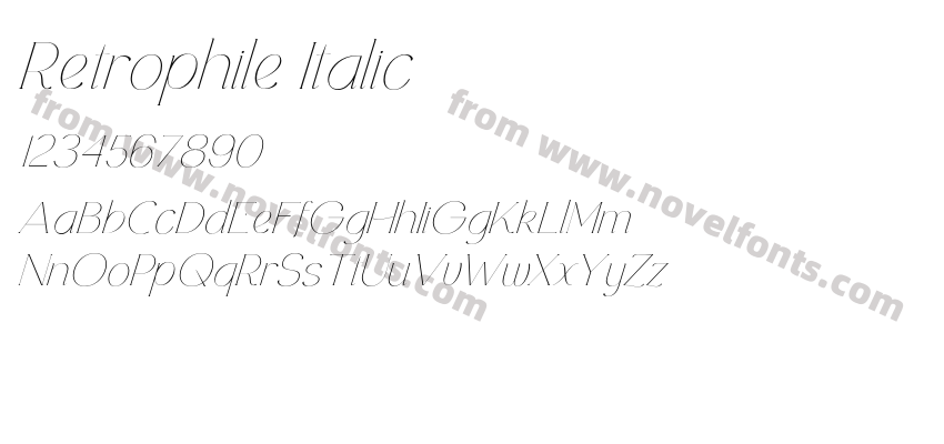 Retrophile ItalicPreview