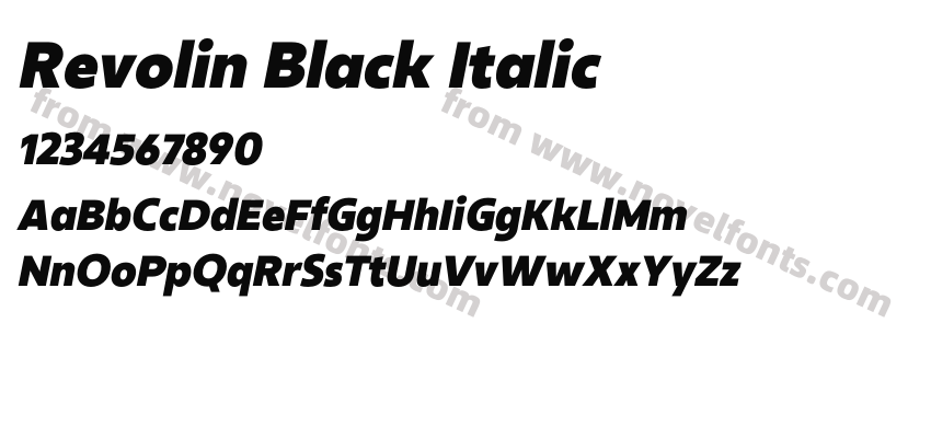 Revolin Black ItalicPreview