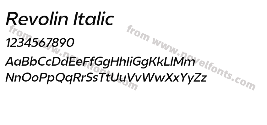Revolin ItalicPreview