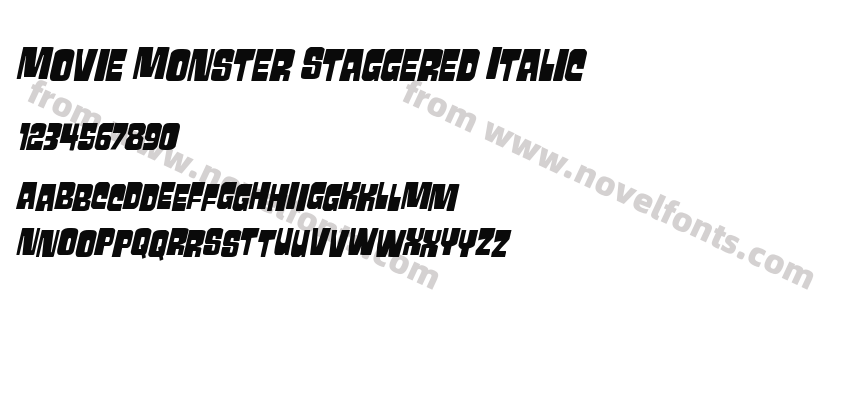 Movie Monster Staggered ItalicPreview