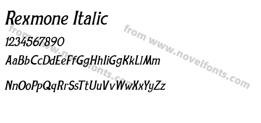 Rexmone ItalicPreview