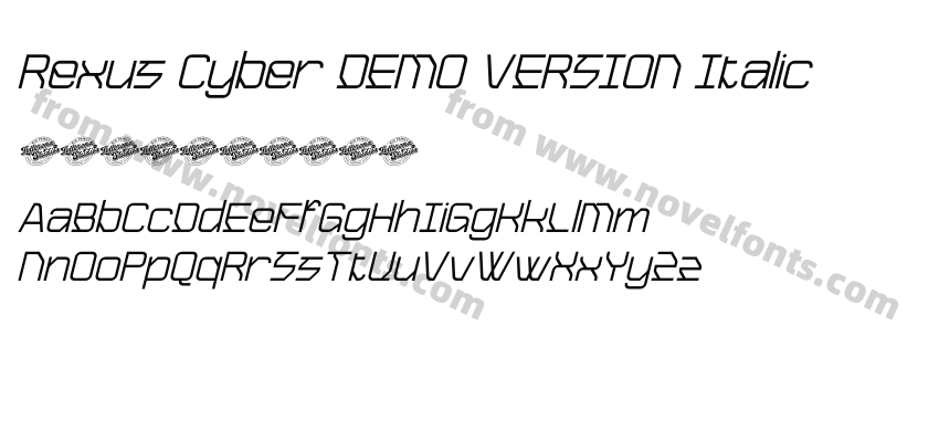 Rexus Cyber DEMO VERSION ItalicPreview