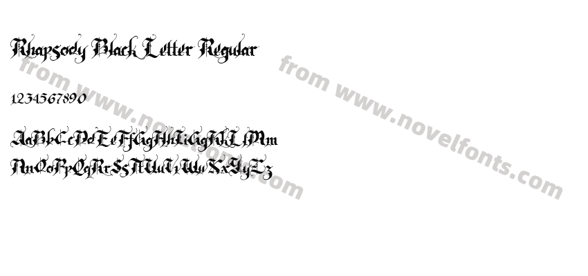 Rhapsody Black Letter RegularPreview