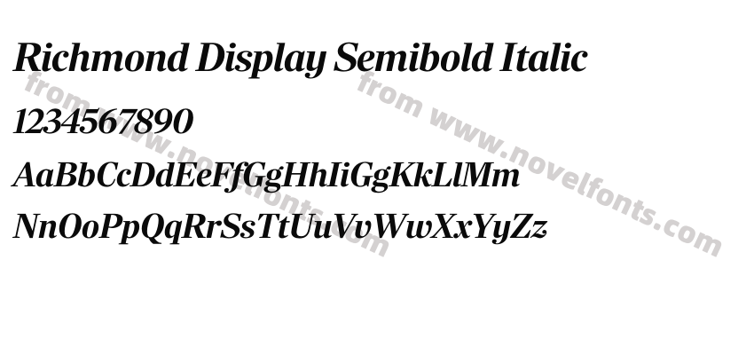 Richmond Display Semibold ItalicPreview