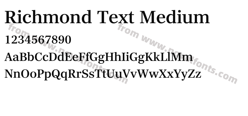 Richmond Text MediumPreview