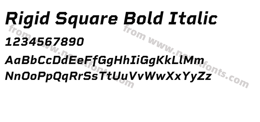 Rigid Square Bold ItalicPreview