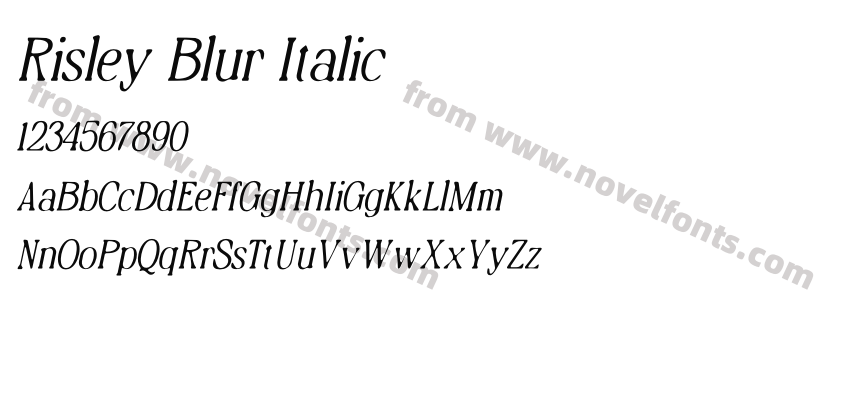 Risley Blur ItalicPreview
