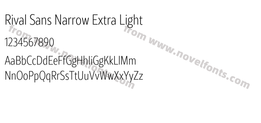 Rival Sans Narrow Extra LightPreview