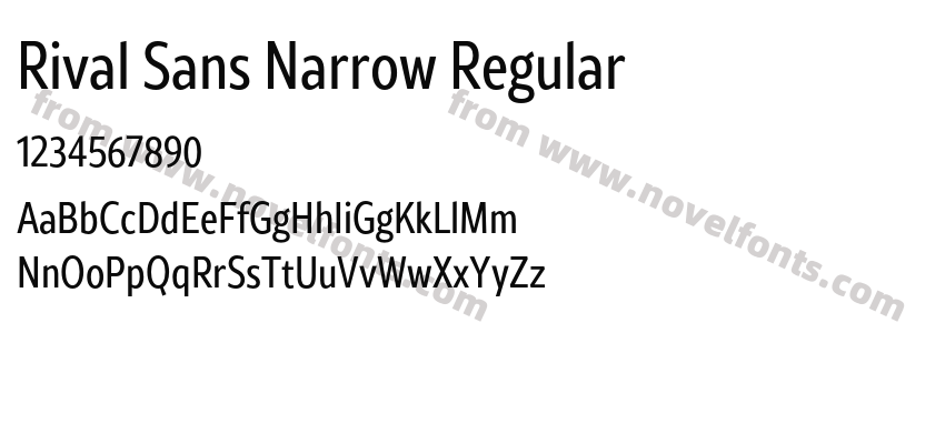 Rival Sans Narrow RegularPreview