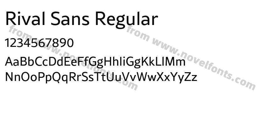 Rival Sans RegularPreview
