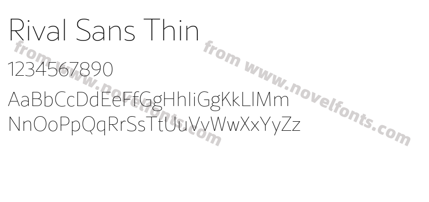 Rival Sans ThinPreview