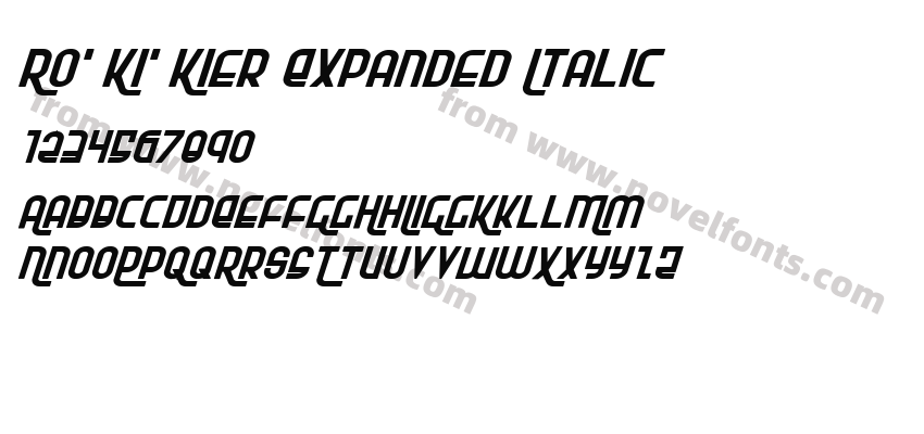 Ro' Ki' Kier Expanded ItalicPreview