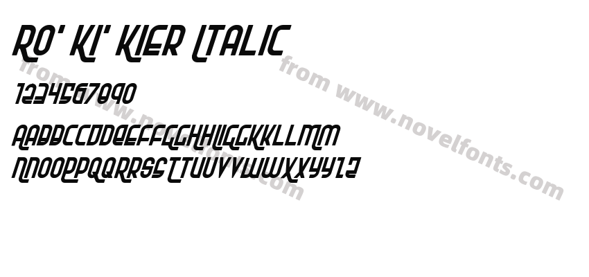 Ro' Ki' Kier ItalicPreview