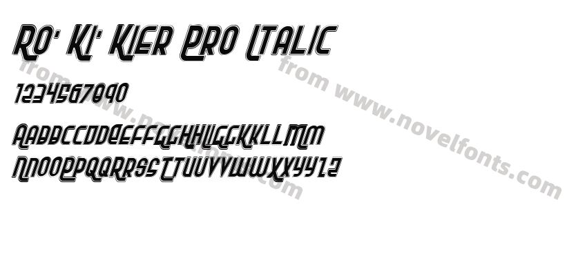 Ro' Ki' Kier Pro ItalicPreview
