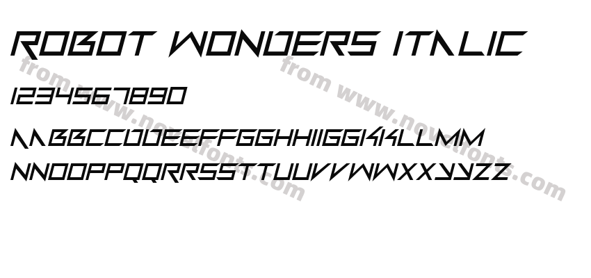 Robot Wonders ItalicPreview