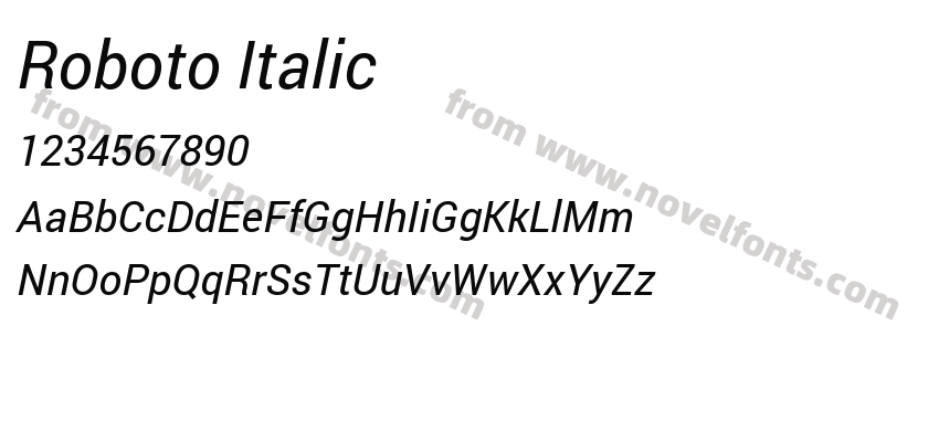 Roboto ItalicPreview