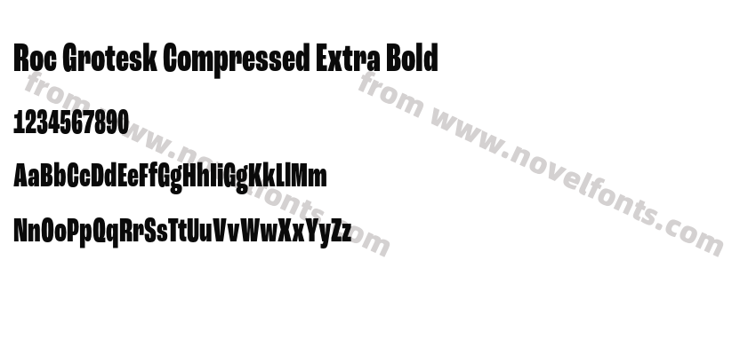 Roc Grotesk Compressed Extra BoldPreview