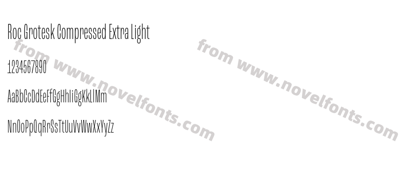 Roc Grotesk Compressed Extra LightPreview