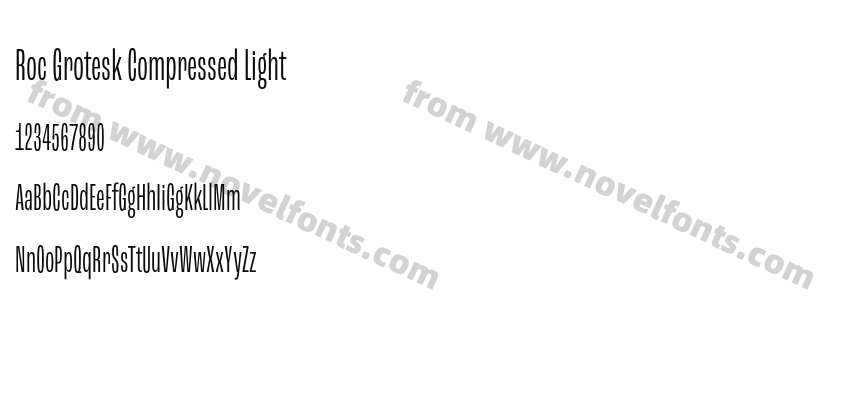 Roc Grotesk Compressed LightPreview