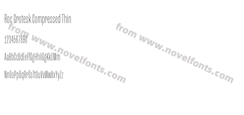 Roc Grotesk Compressed ThinPreview