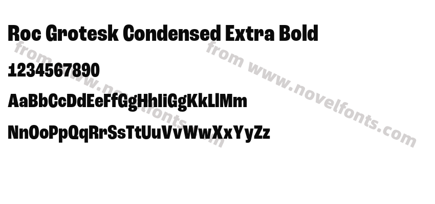 Roc Grotesk Condensed Extra BoldPreview