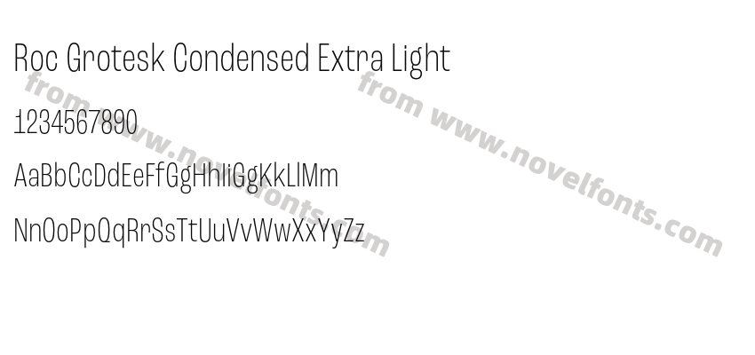 Roc Grotesk Condensed Extra LightPreview