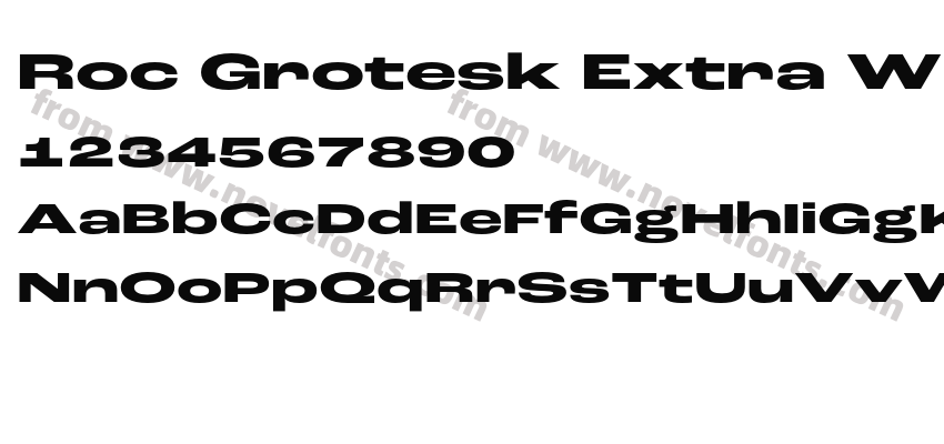 Roc Grotesk Extra Wide Extra BoldPreview