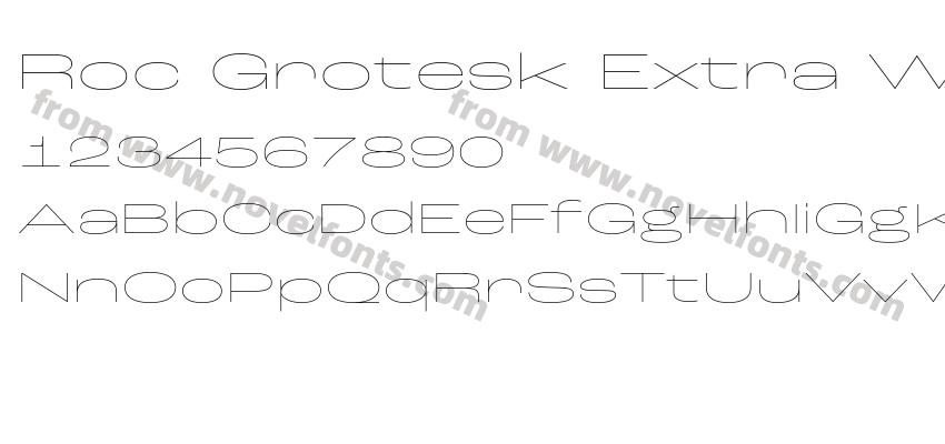 Roc Grotesk Extra Wide ThinPreview