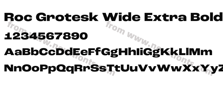 Roc Grotesk Wide Extra BoldPreview