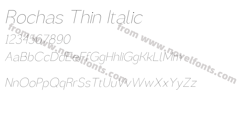 Rochas Thin ItalicPreview