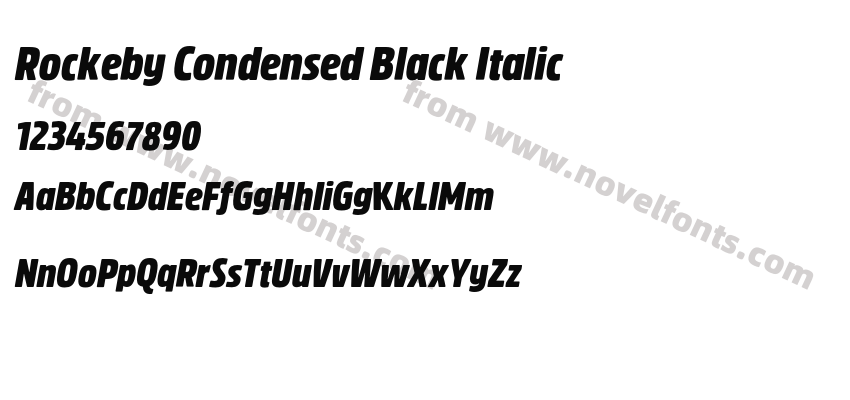 Rockeby Condensed Black ItalicPreview