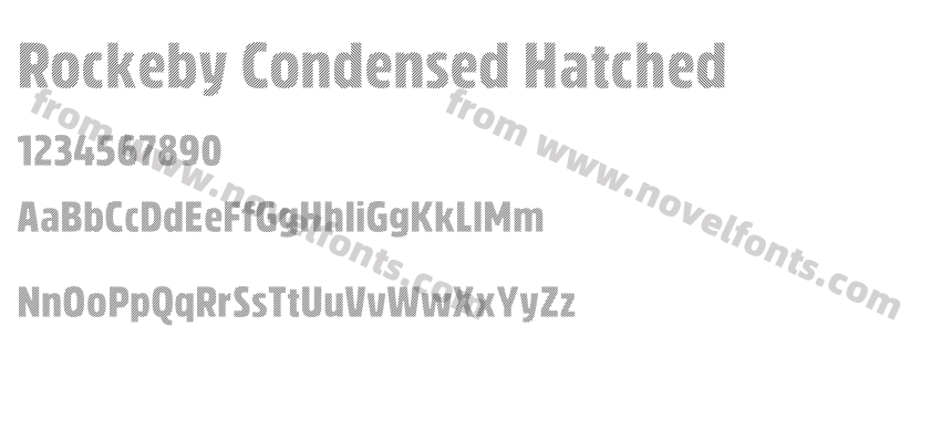 Rockeby Condensed HatchedPreview