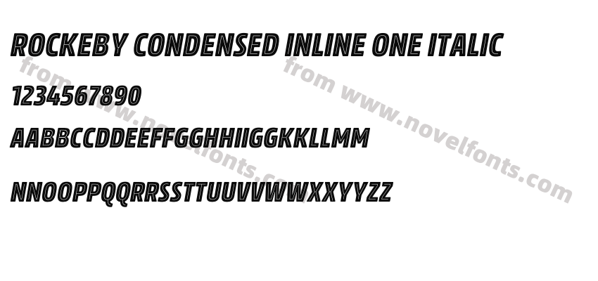Rockeby Condensed Inline One ItalicPreview