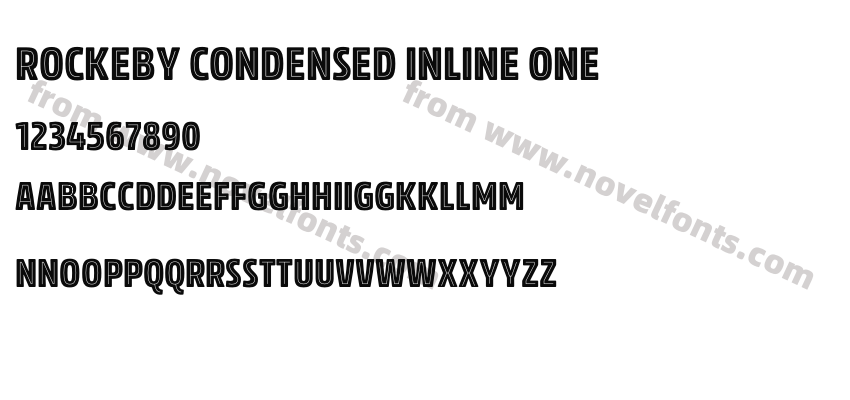 Rockeby Condensed Inline OnePreview