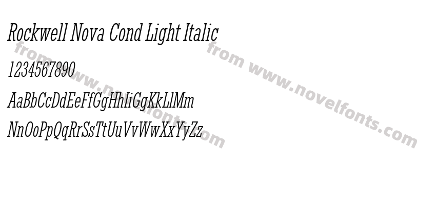 Rockwell Nova Cond Light ItalicPreview