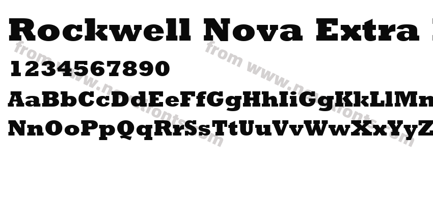 Rockwell Nova Extra BoldPreview