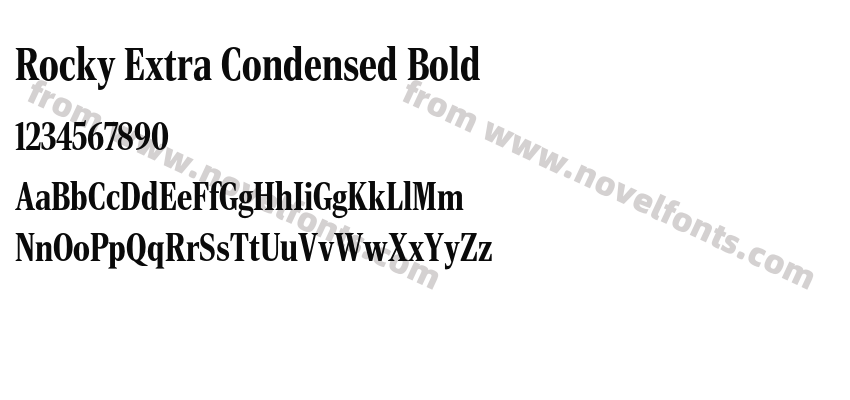 Rocky Extra Condensed BoldPreview