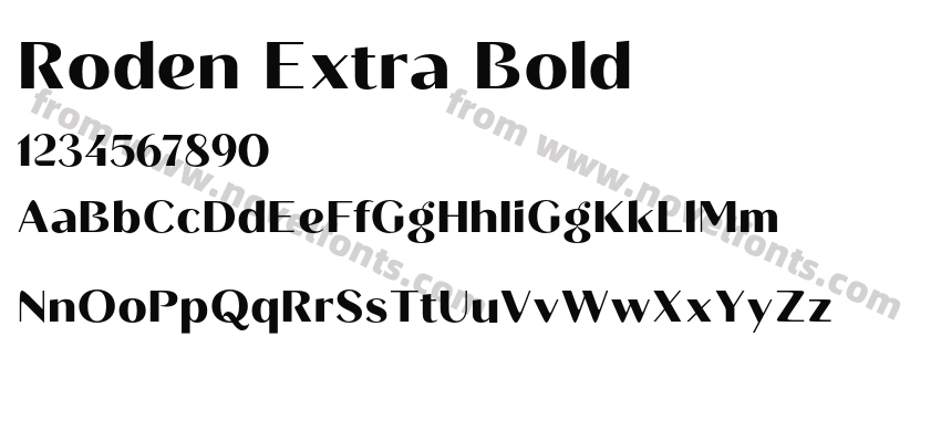 Roden Extra BoldPreview