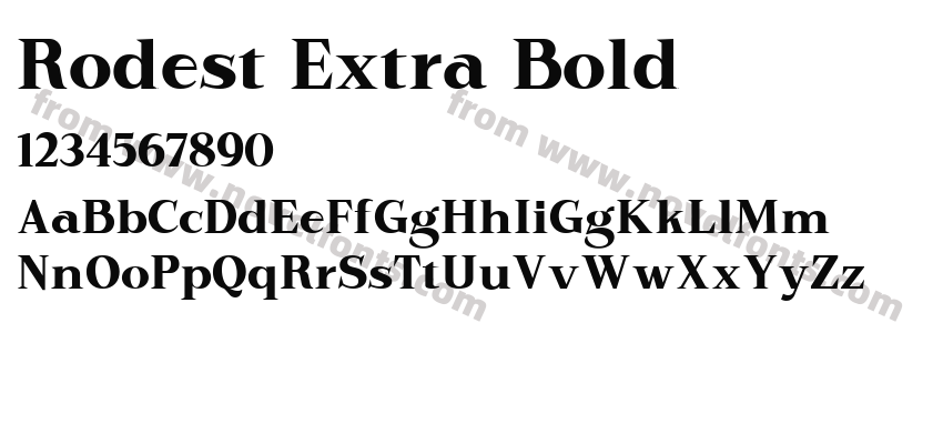 Rodest Extra BoldPreview