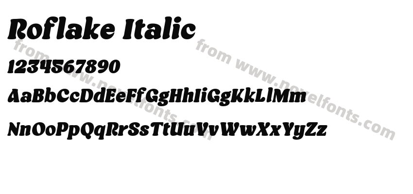 Roflake ItalicPreview
